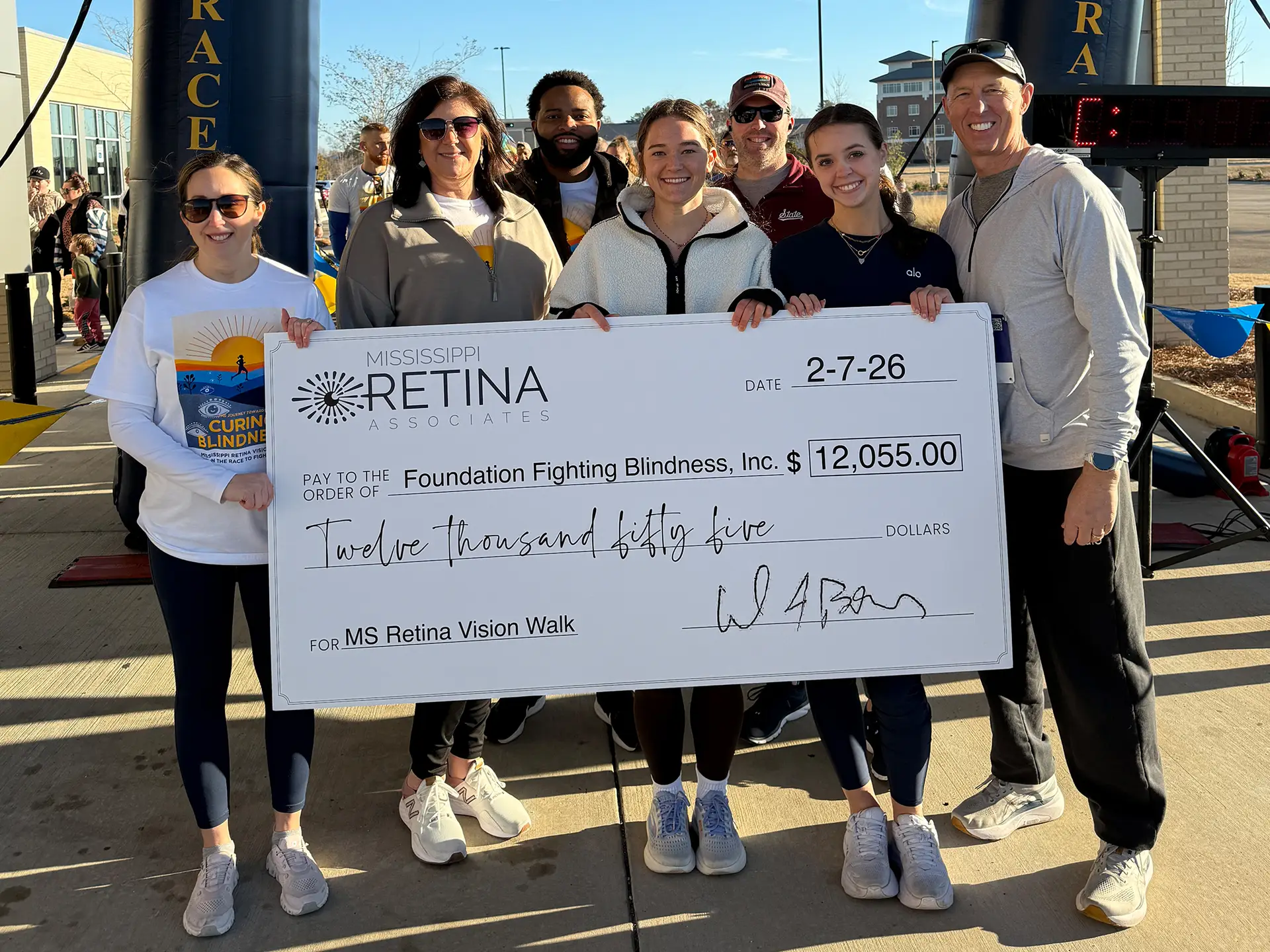 Together, our community raised more than $12,000 for the Foundation Fighting Blindness to support research that brings hope to those affected by retinal diseases.