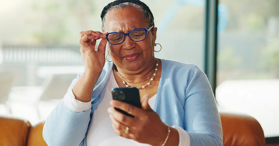 Patient experiencing flashes and floaters while retina specialist evaluates retinal health and vision changes