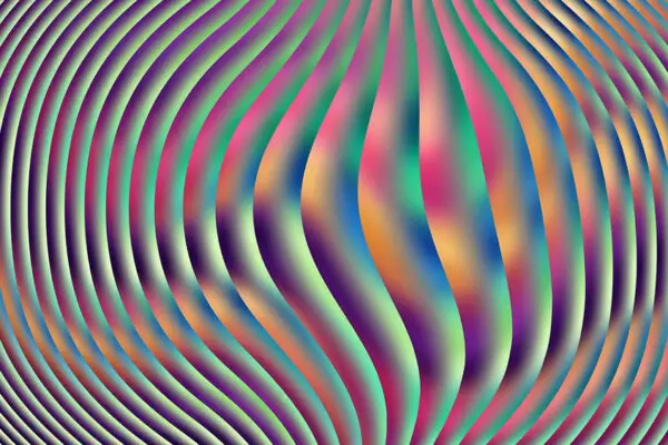 Example of wavy or distorted central vision that may occur with conditions affecting the retina and macula