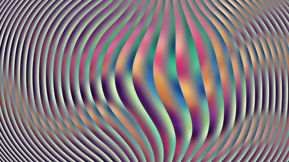 Example of wavy or distorted central vision that may occur with conditions affecting the retina and macula