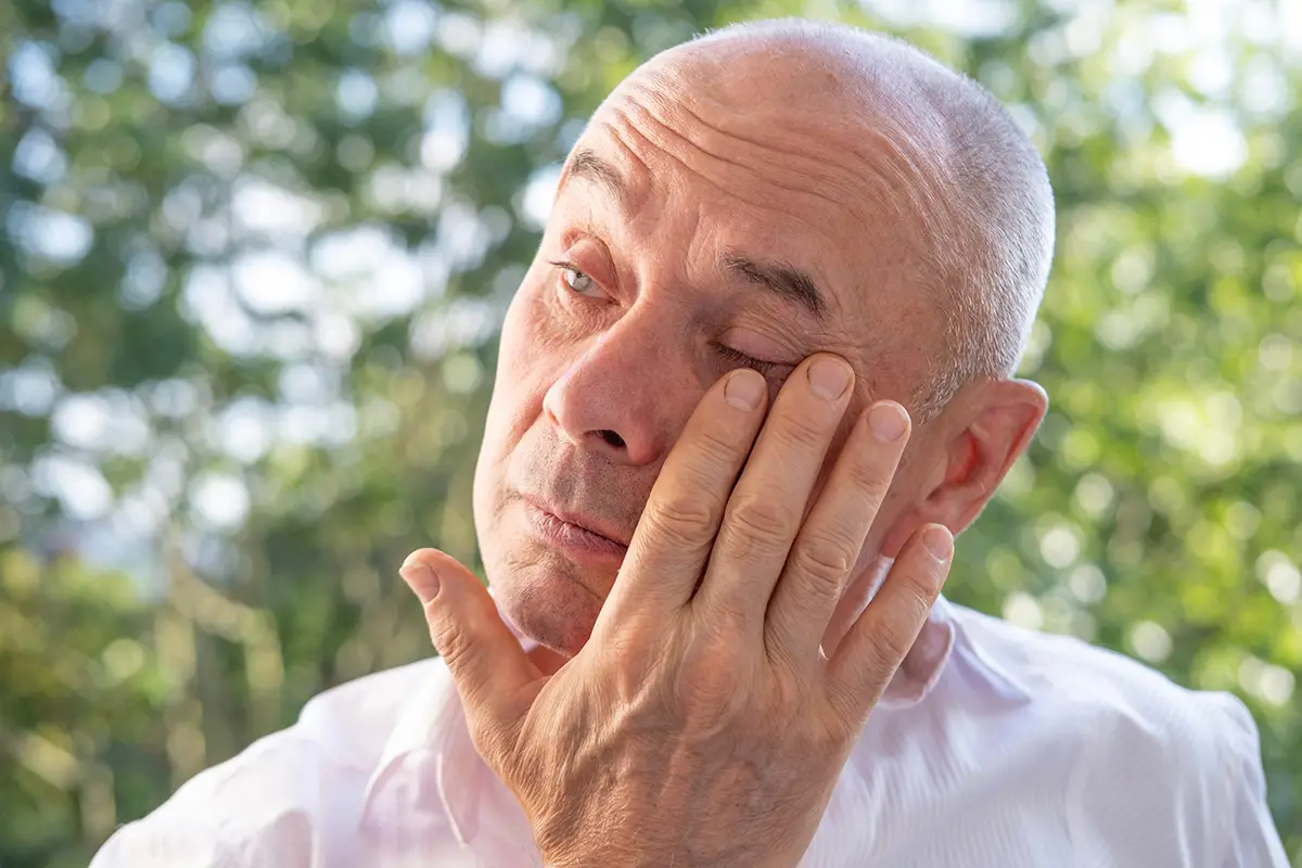 Retinal tear affecting the light-sensitive tissue at the back of the eye
